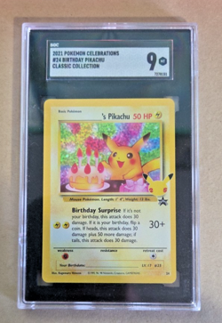 2021 Pokemon 25th Celebrations #24 Birthday Pikachu SGC 9 - Image 1