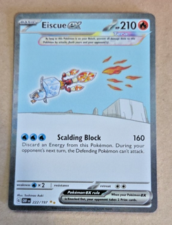 2023 Pokemon Obsidian Flames #22 Eiscue EX Full Art NM to Mint Condition - Image 1