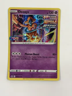 Pokemon TCG Deoxys Swsh170 Holo Sword & Shield Fushion Strike Stamped Promo - Image 1