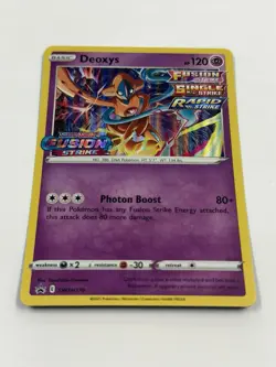Pokemon TCG Deoxys Swsh170 Holo Sword & Shield Fushion Strike Stamped Promo - Image 4
