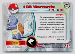Pokemon 1999 Topps TV Wartorle #08 - Image 2