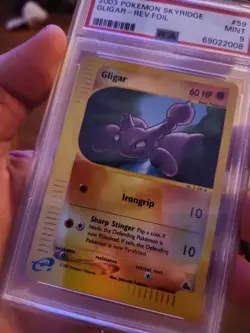 Pokemon PSA 9 Mint Gligar Reverse Holo eReader 59/144 Skyridge - Image 2
