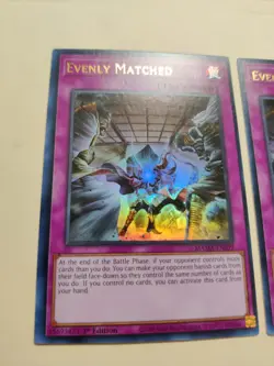 2x Yugioh! Evenly Matched MAMA-EN099 Ultra Rare 1st Ed NM - Image 2