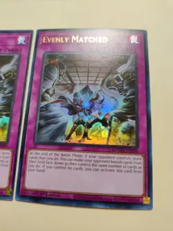 2x Yugioh! Evenly Matched MAMA-EN099 Ultra Rare 1st Ed NM - Image 3