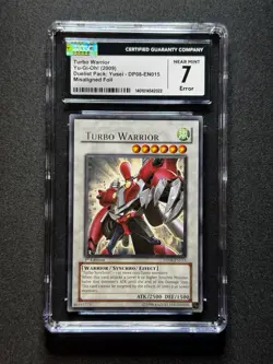 CGC 7 ERROR Yugioh Turbo Warrior #DP08-EN015 NAME SHIFT ERROR! - Image 1