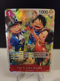 One Piece: Ace & Sabo & Luffy OP13-007 SR NM - Image 1
