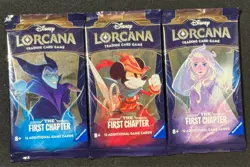 Disney Lorcana TCG The First Chapter 3 x Booster Packs EN01 Each Artwork Sealed - Image 1