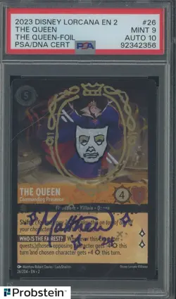 Matthew Robert Davies Signed Disney Lorcana Foil #26 PSA 9 PSA/DNA AUTO 10 - Image 1