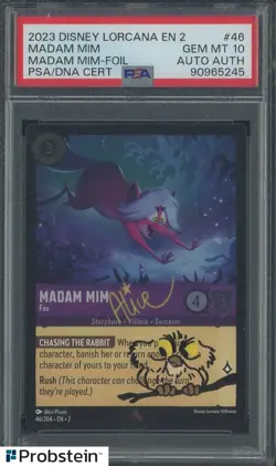 Alice Pisoni Signed 2023 Disney Lorcana EN 2 Foil #46 PSA 10 PSA/DNA AUTO - Image 1