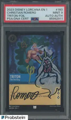 Cristian Romero Signed 2023 Disney Lorcana EN 1 Foil #160 PSA 10 PSA/DNA AUTO - Image 1