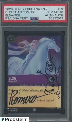 Cristian Romero Signed 2023 Disney Lorcana EN 2 Foil #39 PSA 10 PSA/DNA AUTO - Image 1