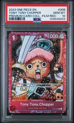 2023 ONE PIECE PREM CARD COLL -ONE PIECE FILM RED- #006 TONY TONY CHOPPER PSA 10 - Image 1