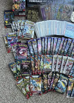 Lot of Pokemon Cards & Tins Bulk Cards 85 Opened Packs Destined Rivals 151 Holo - Image 4