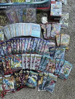 Lot of Pokemon Cards & Tins Bulk Cards 85 Opened Packs Destined Rivals 151 Holo - Image 5