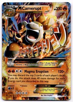 Pokemon TCG Mega M Camerupt EX Standard Size Card XY198 - Holo - Image 1