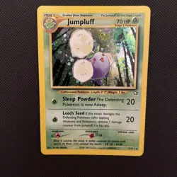 Pokemon TCG Jumpluff Neo Genesis Holo Card 7/111 Unlimited Rare, LP Condition - Image 1