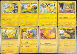 Pokemon TCG Pikachu Collection From 8 Different Art/Sets English Cards NM - Image 1