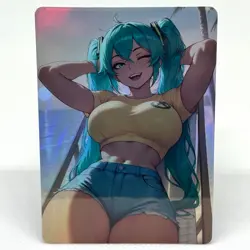 Hatsune Miku Goddess Anime Waifu ACG Foil Card - Image 1