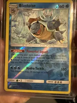 Pokemon Card Blastoise REVERSE HOLO RARE 25/181 SM Team Up 2019 - Image 3