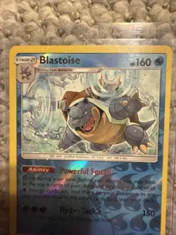 Pokemon Card Blastoise REVERSE HOLO RARE 25/181 SM Team Up 2019 - Image 5