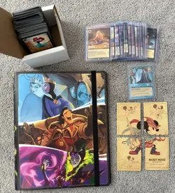 Disney Lorcana The First Chapter Complete Set 204/204 With Binder and Promo Card - Image 1