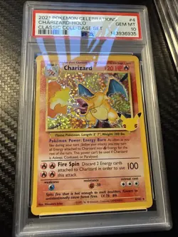 PSA 10 Charizard Celebrations Classic 4/102 Holo Base Set Pokemon Card 2021 - Image 1