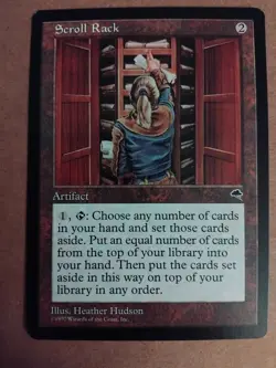 Scroll Rack - Magic The Gathering MTG - Tempest Rare - LP - Image 1