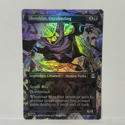 Shredder Unrelenting Borderless Foil #210 MTG Teenage Mutant Ninja Turtles EN NM - Image 1