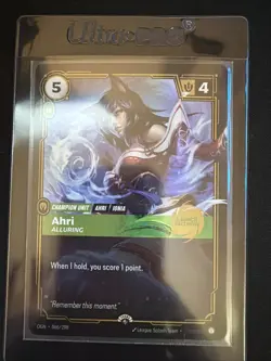 Riftbound League of Legends Ahri Alluring Exclusive Launch Promo English In Hand - Image 1