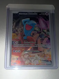 Pokemon TCG Destined Rivals Team Rockets Wobbuffet Promo Card 203 - Image 2