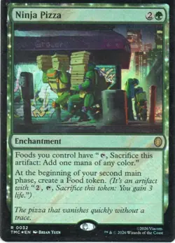 MTG: TMNT Commander: Surge Foil Ninja Pizza: Lightly Played Condition - Image 1