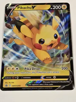 Pokemon Pikachu V Black Star Promo SWSH285 NM - Image 2