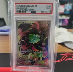 2025 POKEMON MEG EN-MEGA EVOLUTION ILLUSTRATION RARE #133 BULBASAUR PSA 9 - Image 2
