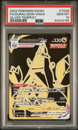PSA 10 GEM MINT Full Art Duraludon VMAX TG30 2022 Pokemon SWSH Silver Tempest - Image 1