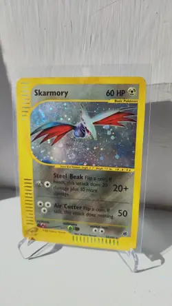 Pokemon TCG WOTC Card e-Series Skarmory Expedition Set Holo #27/165 MP *Swirl* - Image 1