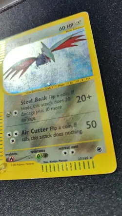Pokemon TCG WOTC Card e-Series Skarmory Expedition Set Holo #27/165 MP *Swirl* - Image 4