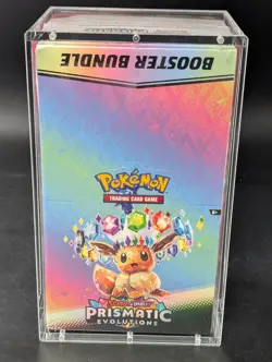Pokemon SV8.5 Prismatic Evolutions Sealed Booster Bundle Display W/Acrylic Case - Image 1