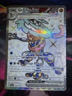 Pokemon TCG Greninja EX 198/167 Sv06: Twilight Masquerade Ultra Rare Holo Engli… - Image 1