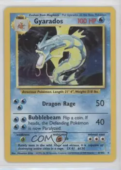Gyarados Holo MP Pokemon Base Set #6 1999 - Image 1