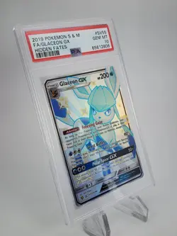 PSA 10 2019 POKEMON SUN & MOON HIDDEN FATES GLACEON GX SV55 FULL ART - Image 2