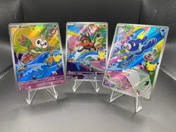 Pokemon TCG First Partner Illustration Series 1 Rowlet Litten Popplio - Image 1