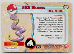 Pokemon 1999 Topps TV Ekans #23 - Image 2