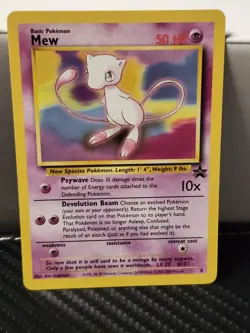 Vintage Mew Pokemon Card Black Star Promo 8 LP Lightly Played - Image 1
