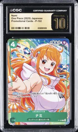 2025 ONE PIECE PROMO CARDS JPN #P-102 NAMI CGC 10 PERFECT - Image 1
