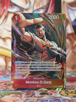 Monkey D Garp Alt Art OP13-016 Carrying on His Will - One Piece English TCG - Image 1