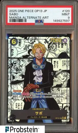 2025 One Piece JPN #120 Sabo Manga Alternate Art PSA 9 MINT - Image 1