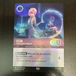 Disney Lorcana Elsa-Exploring the Unknown Epic Holo 208/204 Whispers Amethyst EN - Image 1
