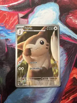 Pokemon TCG Furret 168/159 SV09: Journey Together Illustration Rare Card - NM - Image 1