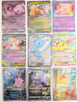 Cute Pink Pokemon Card Lot Mew Pikachu ex Clefable Foongus Fennekin H Goodra AR - Image 1