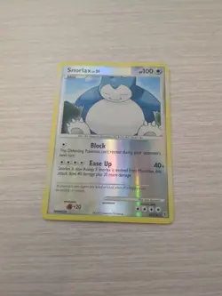 Snorlax Diamond and Pearl 37/130 Reverse Holofoil Pokemon Card - MP - Image 1